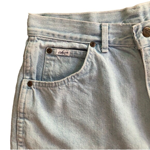 VTG Chic Ultra High Rise Bermuda Denim Shorts Waist Sz 30" Light Wash Jorts USA - Picture 4 of 15